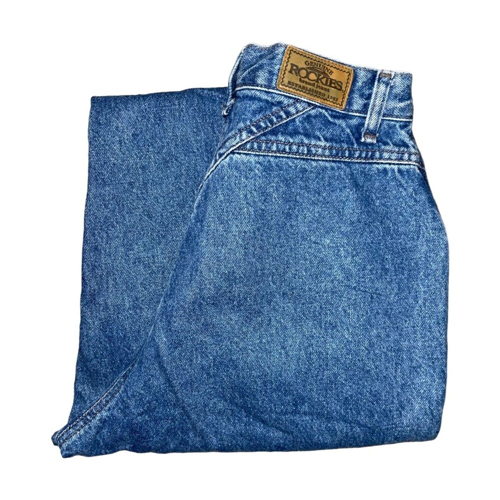 READ Vintage Rockies Mom Jeans Womens 12 High Rise Mom Western Med Wash